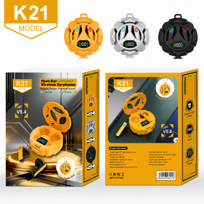 K21 Open-Ear Wireless Earbuds – স্টাইল, কমফোর্ট ও প্রিমিয়াম সাউন্ড